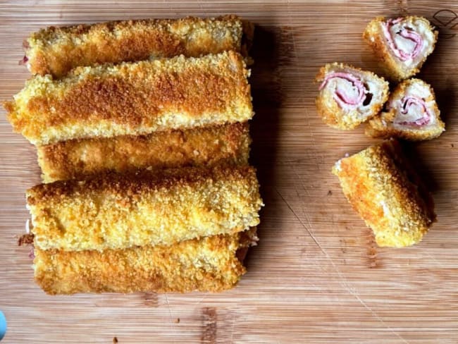 Recette Croque-monsieur roulé pané