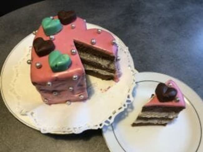 Gâteau coeur de St Valentin