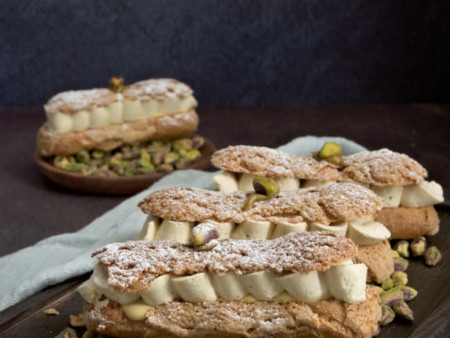 L'éclair au praliné pistache