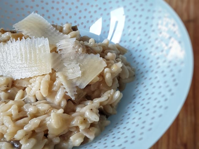 Risotto crémeux à l’aubergine