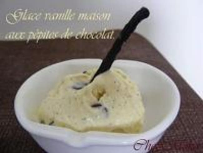 Glace Vanille Maison aux Pépites de Chocolat