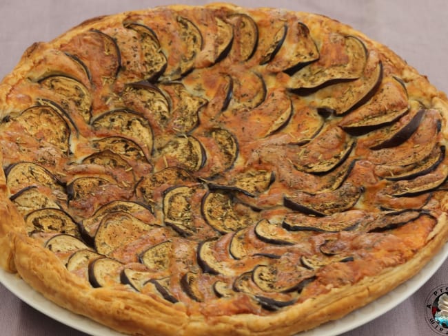 Tarte aubergines mozzarella