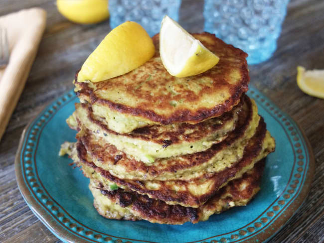 Pancakes de maïs et oignons verts