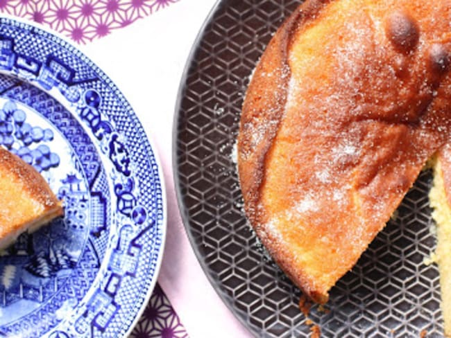 Gâteau moelleux citron et fleurs de sureau d'après Nigella Lawson