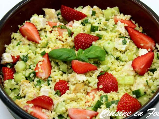 Taboulé de millet aux fraises