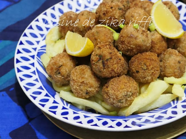 Croquettes de merlan au boulgour et oignons verts