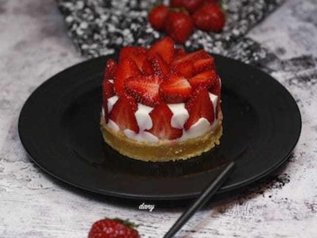 Cheese cake aux fraises et moelleux citron