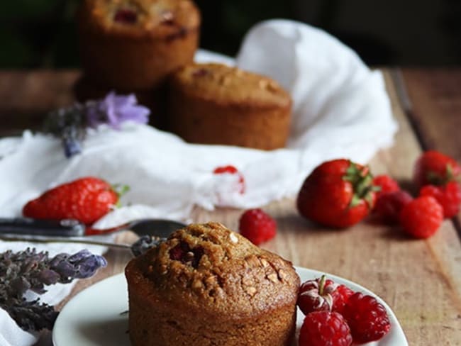 Muffins pralin framboises