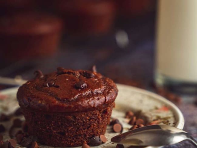 Muffins healthy au chocolat noir