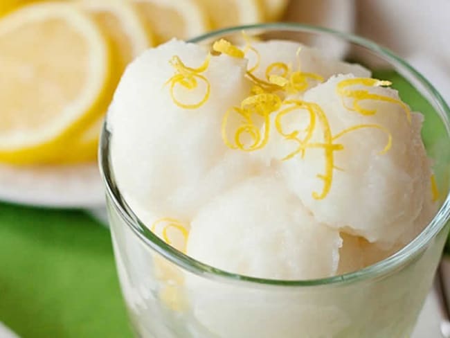 Sorbet citron facile au thermomix