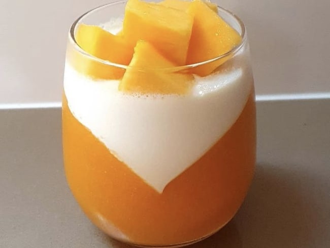 Panna cotta mangue fruit de la passion