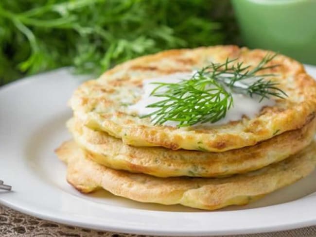 Galettes courgettes et fromage ricotta