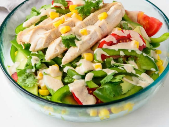 Salade de poulet tomate et poivron