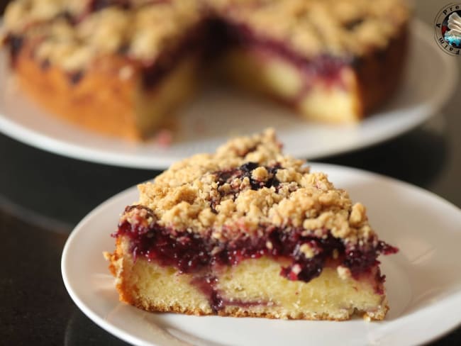 Gâteau crumble aux cerises