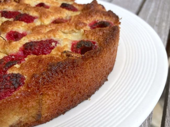 Gâteau coco framboise rhubarbe - Un gâteau ultra facile