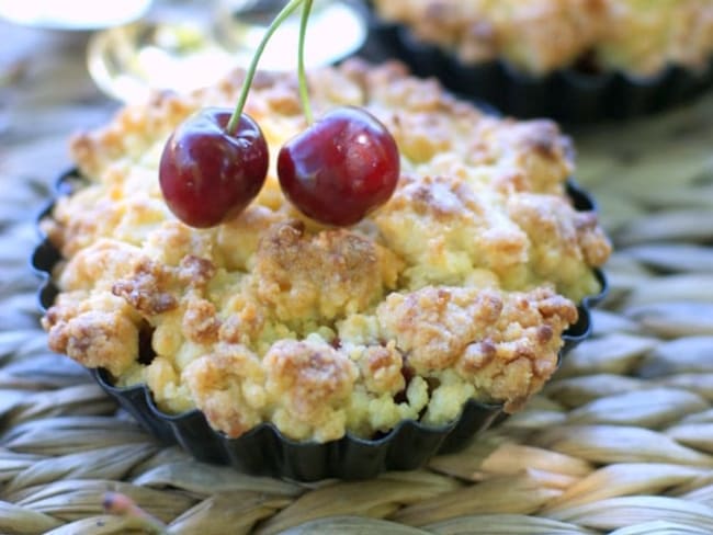 recette facile de mini crumble aux cerises