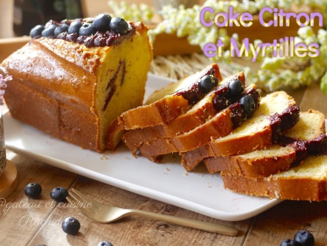 Cake au citron et aux myrtilles