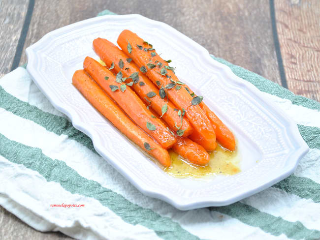 Carottes glacées au miel