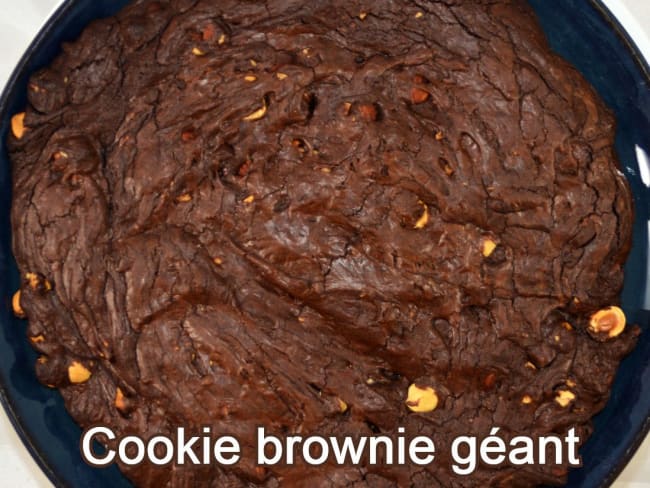 Cookie brownie géant