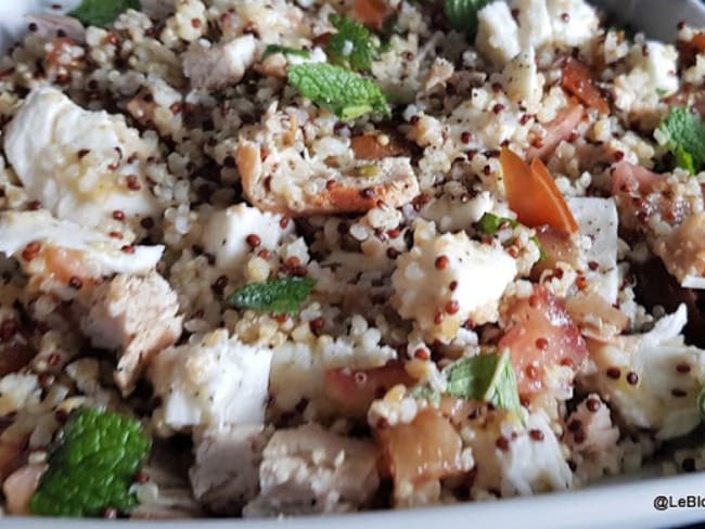 Salade complète au quinoa et boulgour