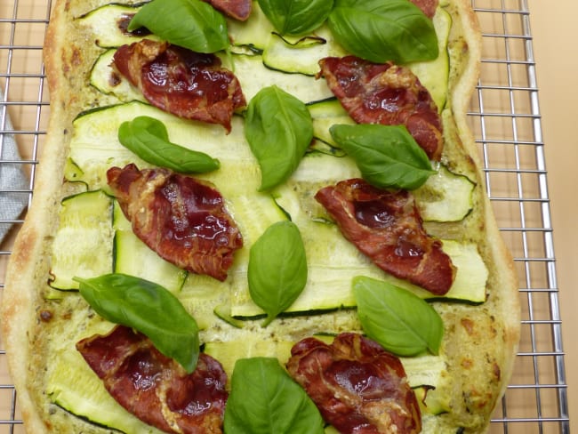 Tarte alsacienne à la courgette et coppa