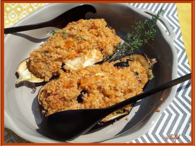 Aubergines farcies au quinoa