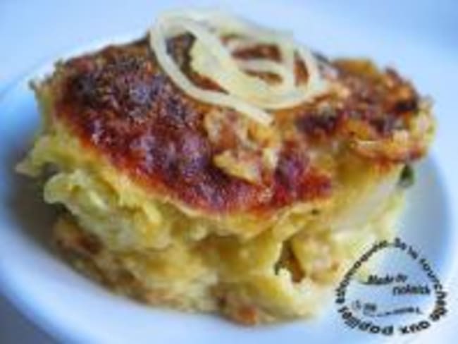 Gratin de Courge Spaghetti aux Poireaux