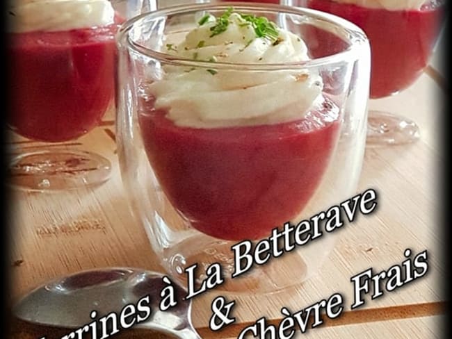Verrines à La Betterave et Chantilly Au fromage de Chèvre Frais