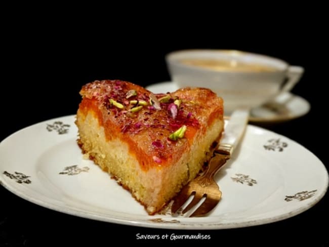 Gâteau renversé aux abricots