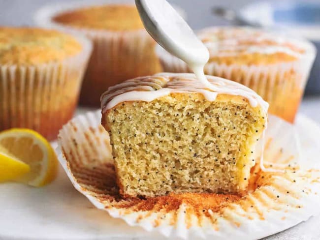 Muffins au citron et aux graines de pavot