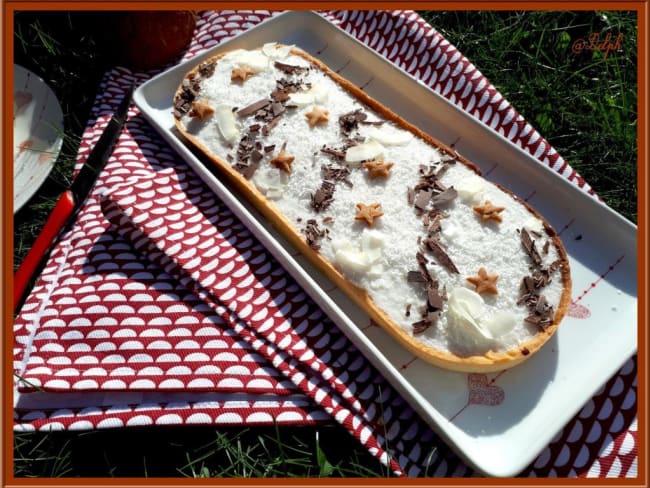 Tarte au chocolat et mousse coco