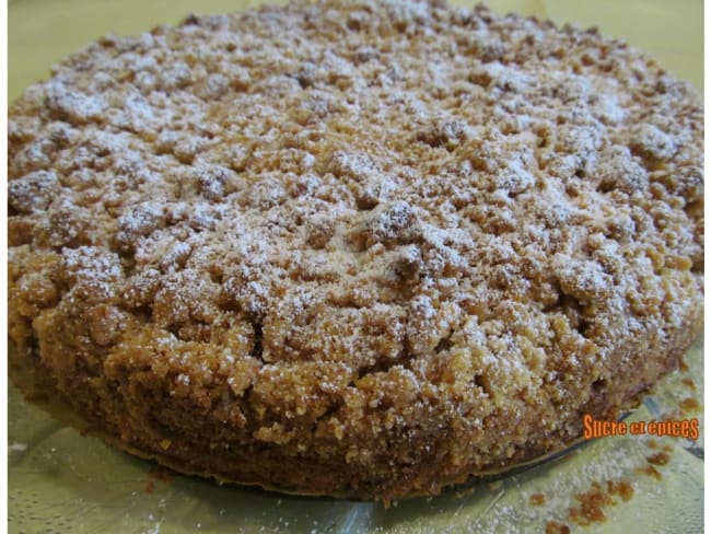 Gâteau citron framboises avec streusel