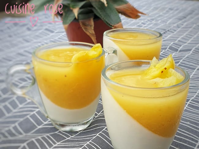 Panna cotta virgin piña colada