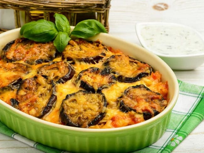 Gratin d'aubergines au fromage - Recette régime - Plat facile -