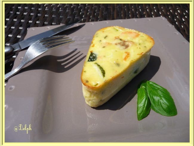 Clafoutis de saumon fumé aux courgettes