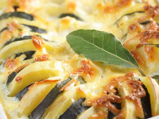 Gratin de pommes de terre et courgettes