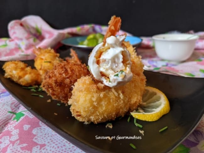 Beignets de Gambas marinées bien croustillants