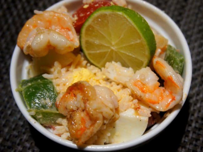 Salade de riz aux crevettes