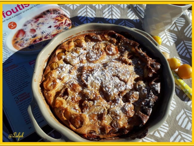 Clafoutis aux mirabelles et vanille