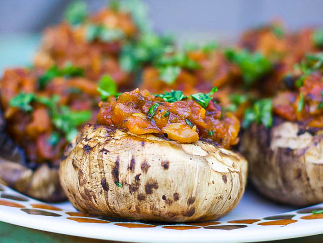 Champignons farcis végétariens