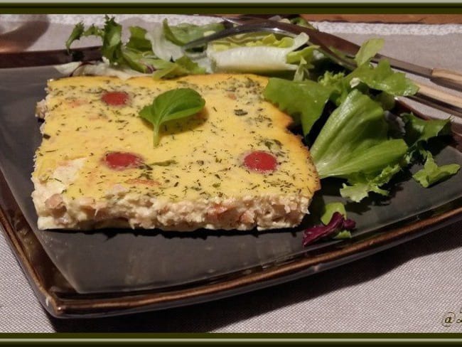 Flan au saumon fumé et tomates cerises