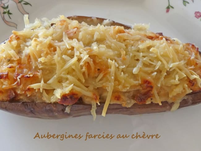 Aubergines farcies au chèvre