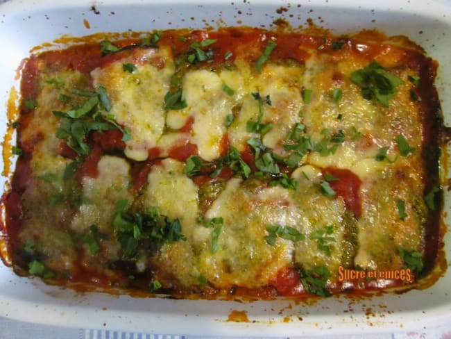 Roulés d'aubergine gratinés à l'italienne