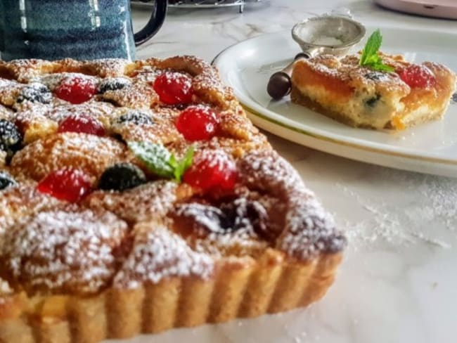 Tarte sablée amandine aux abricots d'après Cyril Lignac