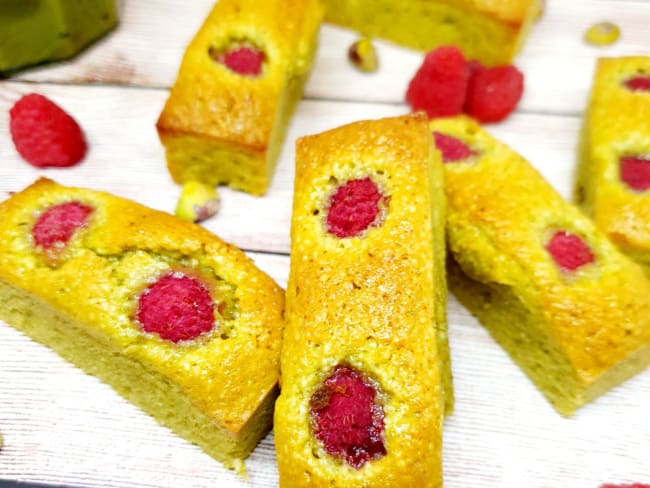 Financiers pistache et framboises