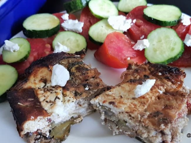 Flan de légumes d'été au chèvre frais