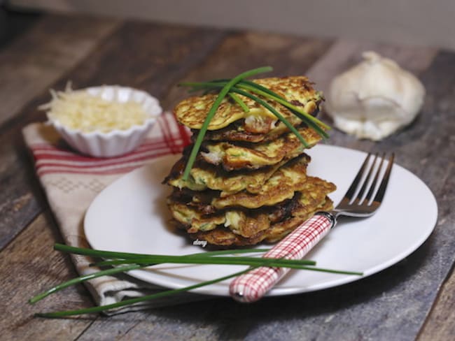 galettes de courgettes au riz et au comté