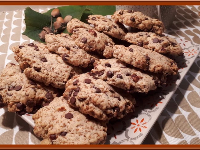 Cookies aux gavottes et noisettes torréfiées