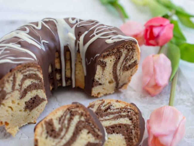 Le meilleur cake marbré au chocolat