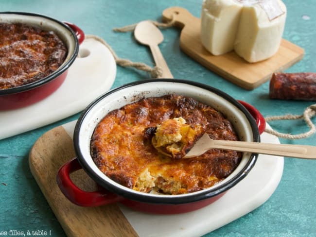 Clafoutis aux courgettes et chorizo